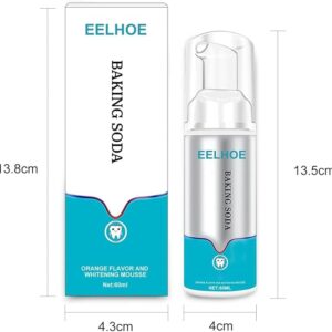 Mousse blanchissante dents 60 ml au bicarbonate, thé frais et menthe poivrée, flacon pompe