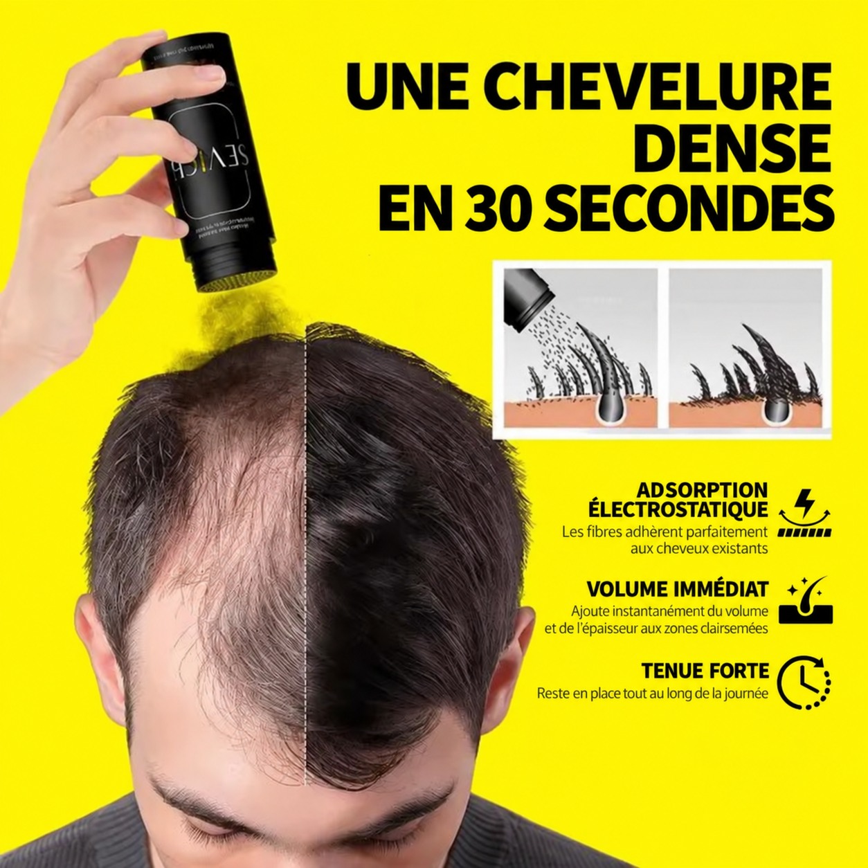 Avant après fibres capillaires SEVICH